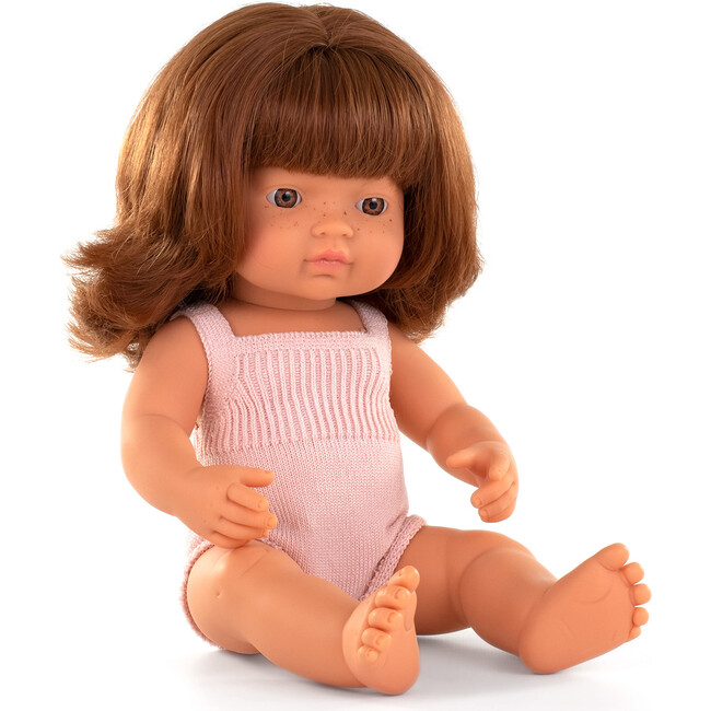 Colourful Edition Collection - Baby Doll Caucasian Redhead Girl 15" (pink rompers)