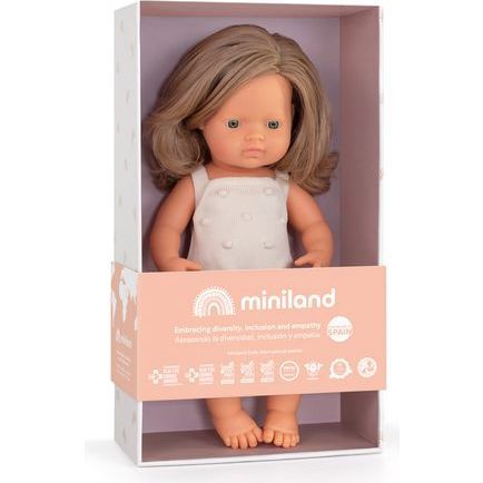 Colourful Edition Collection - Baby Doll Caucasian Dirty Blond Girl 15" (cream rompers) - Dolls - 3