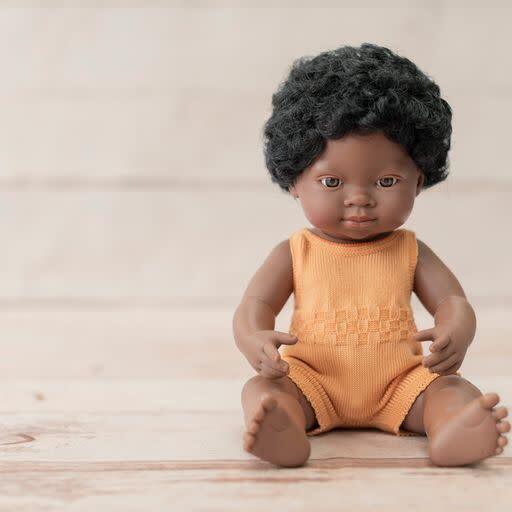 Colourful Edition Collection - Baby Doll African Girl 15" (melon rompers) - Dolls - 3