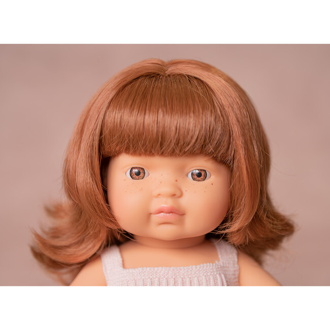 Colourful Edition Collection - Baby Doll Caucasian Redhead Girl 15" (pink rompers) - Dolls - 3