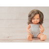 Colourful Edition Collection - Baby Doll Caucasian Brown Hair Girl 15" (grey rompers) - Dolls - 4