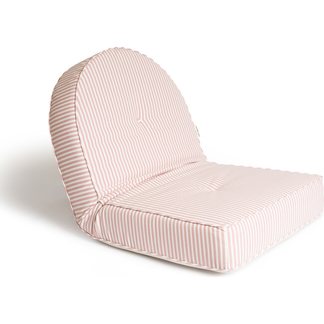 Reclining Pillow Lounger, Laurens Pink Stripe