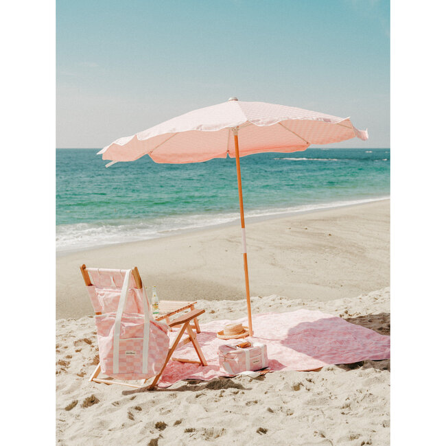 Amalfi Umbrella, Dusty Pink Check - Umbrellas - 2