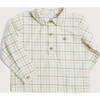 Polo Collar Long Sleeve Shirt, Brown - Shirts - 1 - thumbnail