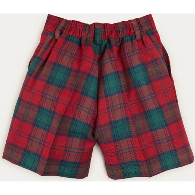 Tailored Tartan Shorts, Red - Shorts - 4