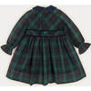 Tartan Ruffle Collar Long Sleeve Dress, Green - Dresses - 2