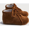 Suede Oxford Baby Booties, Brown - Booties - 2