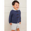 Toggle Fastening Knitted Cardigan, Blue - Cardigans - 2