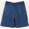 Wool Turn-Up Shorts, Blue - Shorts - 4