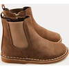 Suede Zipped Ankle Boots, Tan - Boots - 4