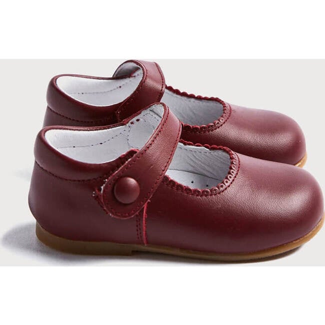 Mary Jane Baby Shoes, Burgundy - Mary Janes - 2