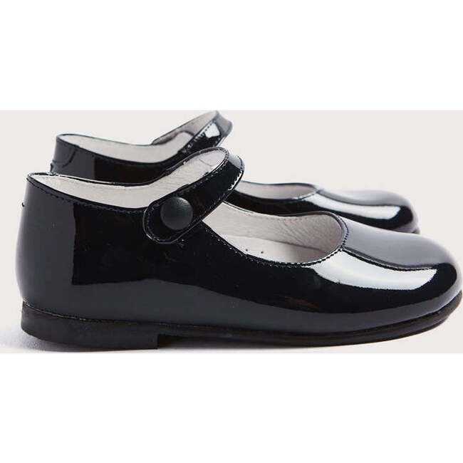 Patent Leather Mary Jane Shoes, Navy - Mary Janes - 4