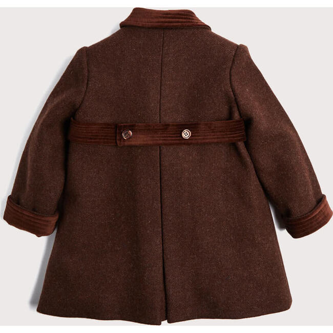 Traditional Double Breasted Coat, Brown - Coats - 4