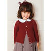 Openwork Buttoned Cardigan, Burgundy - Cardigans - 2