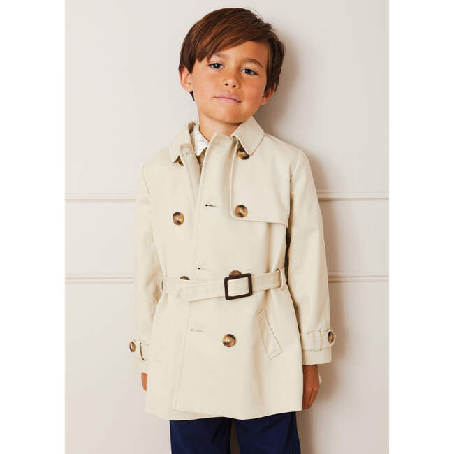Polo Collar Long Sleeve Shirt, Brown - Shirts - 4