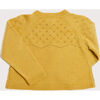 Openwork Buttoned Cardigan, Mustard - Cardigans - 4