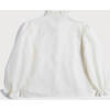 Mao Collar Romantic Blouse, White - Blouses - 4