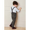 Herringbone Braced Trousers, Grey - Pants - 3