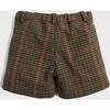 Herringbone Elasticated Waist Shorts, Mustard - Shorts - 5