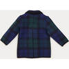 Check Double Breasted Coat, Navy - Coats - 2