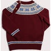 Classic Fair Isle Merino Wool Jumper, Burgundy - Sweaters - 4