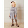 Check Peter Pan Collar Belted Dress, Beige - Dresses - 3