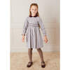 Check Peter Pan Collar Belted Dress, Beige - Dresses - 4