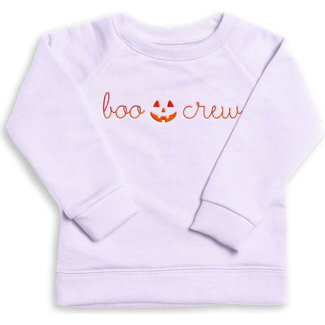 The Organic Embroidered Pullover Sweatshirt, Lilac Frost Boo Crew