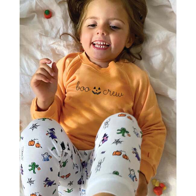 The Organic Embroidered Pullover Sweatshirt, Lilac Frost Boo Crew - Sweatshirts - 2
