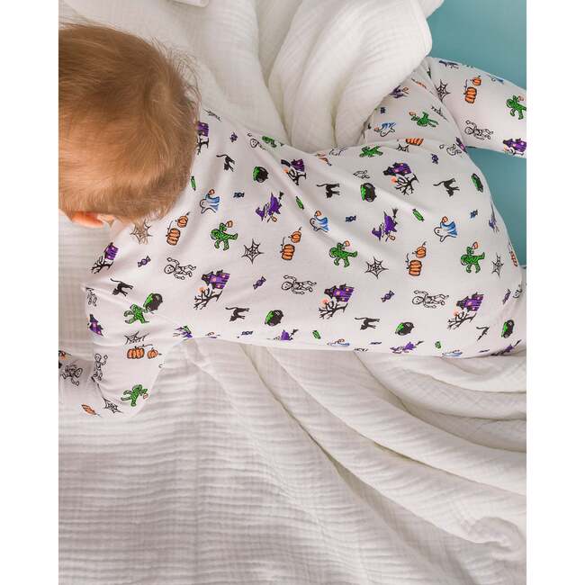 The Organic Zipper Footie, Trick or Treat - Footie Pajamas - 3