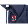 Hooded Zip-up Sweatshirt Retro Initial, Navy - Sweatshirts - 3