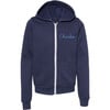 Hooded Zip-up Sweatshirt, Navy - Sweatshirts - 3