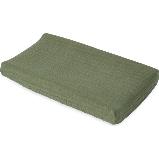 Cotton Muslin Changing Pad Cover, Fern