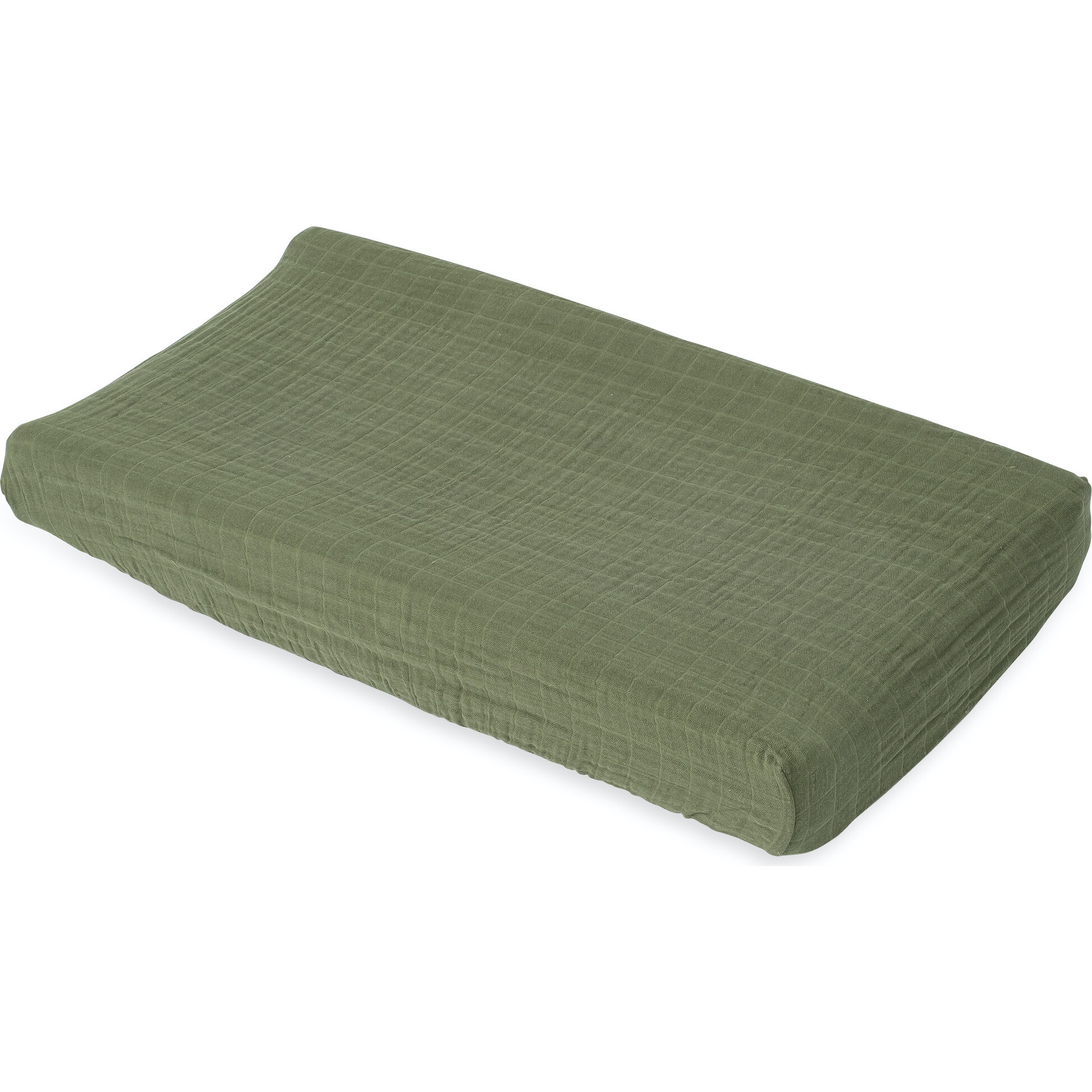 Cotton Muslin Changing Pad Cover, Fern - Changing Pads - 1