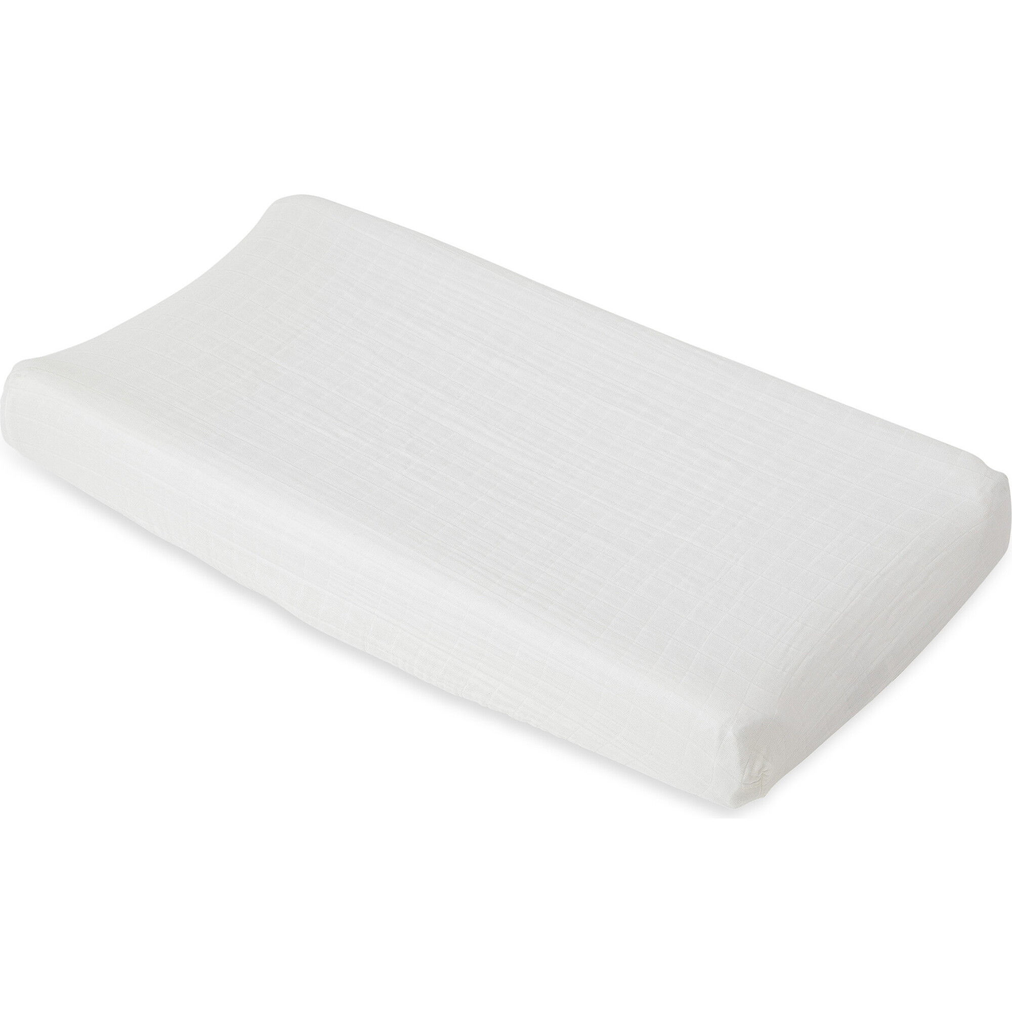 Cotton Muslin Changing Pad Cover, White - Changing Pads - 1