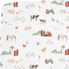 Cotton Muslin Crib Sheet, Farmyard - Crib Sheets - 1 - thumbnail