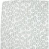 Cotton Muslin Crib Sheet, Leaf Motif - Crib Sheets - 1 - thumbnail