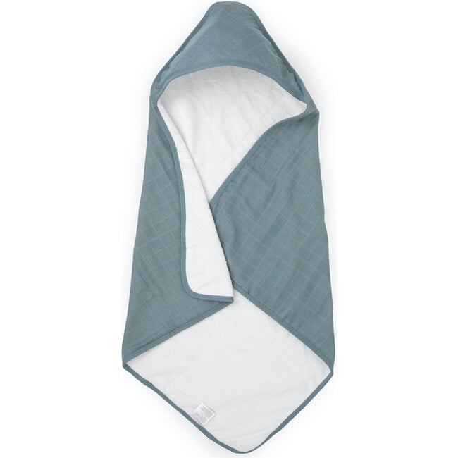 Cotton Muslin & Terry Hooded Infant Towel, Sea