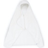 Cotton Muslin & Terry Hooded Toddler Towel, White - Towels - 1 - thumbnail