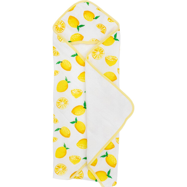 Cotton Muslin & Terry Hooded Infant Towel, Lemon