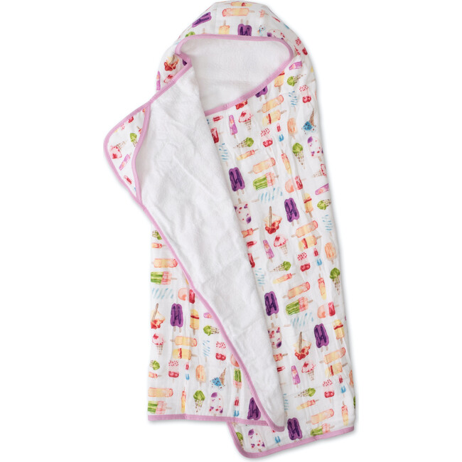 Cotton Muslin & Terry Hooded Toddler Towel, Brain Freeze