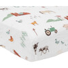 Cotton Muslin Crib Sheet, Farmyard - Crib Sheets - 2