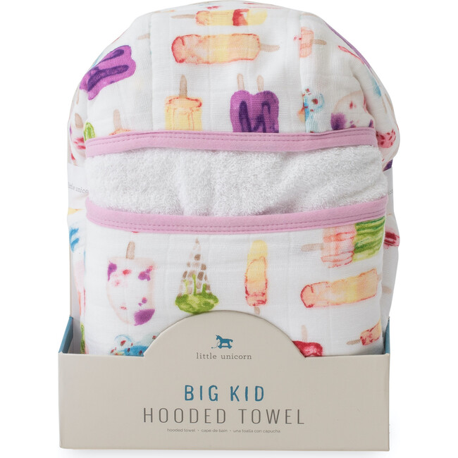 Cotton Muslin & Terry Hooded Toddler Towel, Brain Freeze - Towels - 2