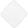 Cotton Muslin & Terry Hooded Infant Towel, White - Towels - 2