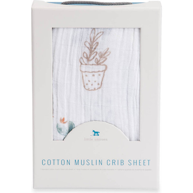 Cotton Muslin Crib Sheet Prickle Pots Little Unicorn Sheets Maisonette