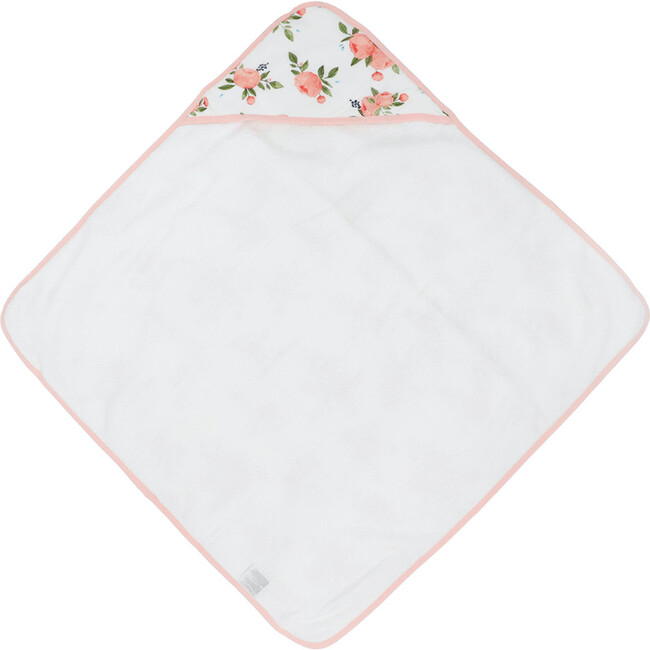 Cotton Muslin & Terry Hooded Infant Towel, Watercolor Roses - Towels - 2