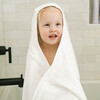 Cotton Muslin & Terry Hooded Toddler Towel, White - Towels - 5