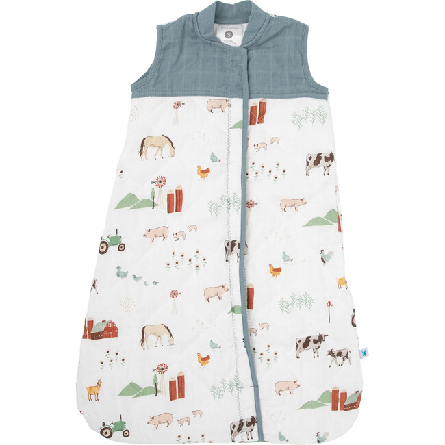 Cotton Muslin Quilted Sleep Bag X-Large, Farmyard