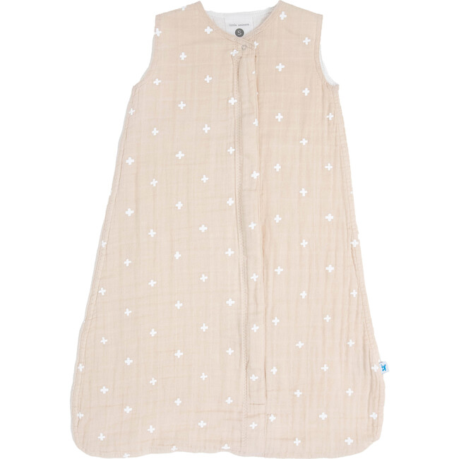 Cotton Muslin Slee Bag X-Large, Taupe Cross