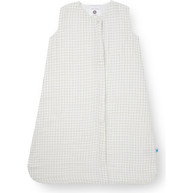 Cotton Muslin Sleep Bag Medium, Tan Gingham